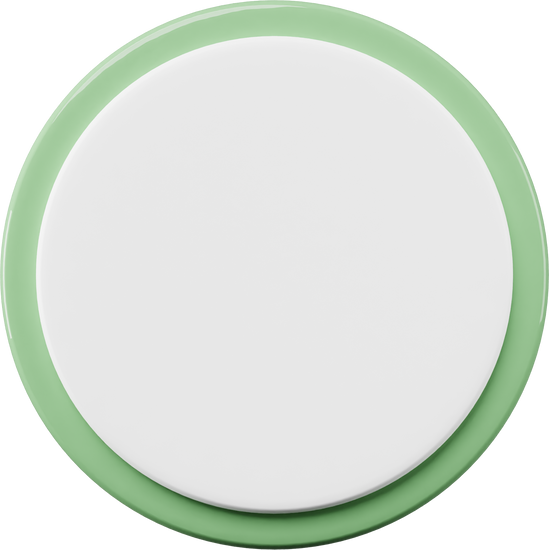 Green Minimalist 3D Circle Shape
