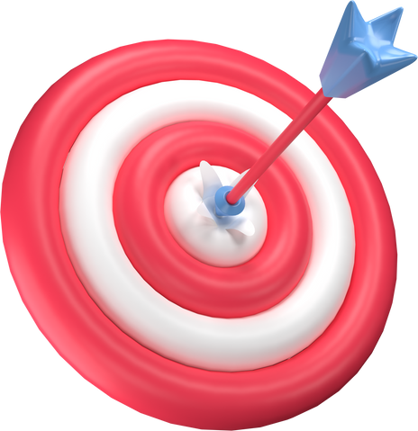 Target bullseye 3D illustration
